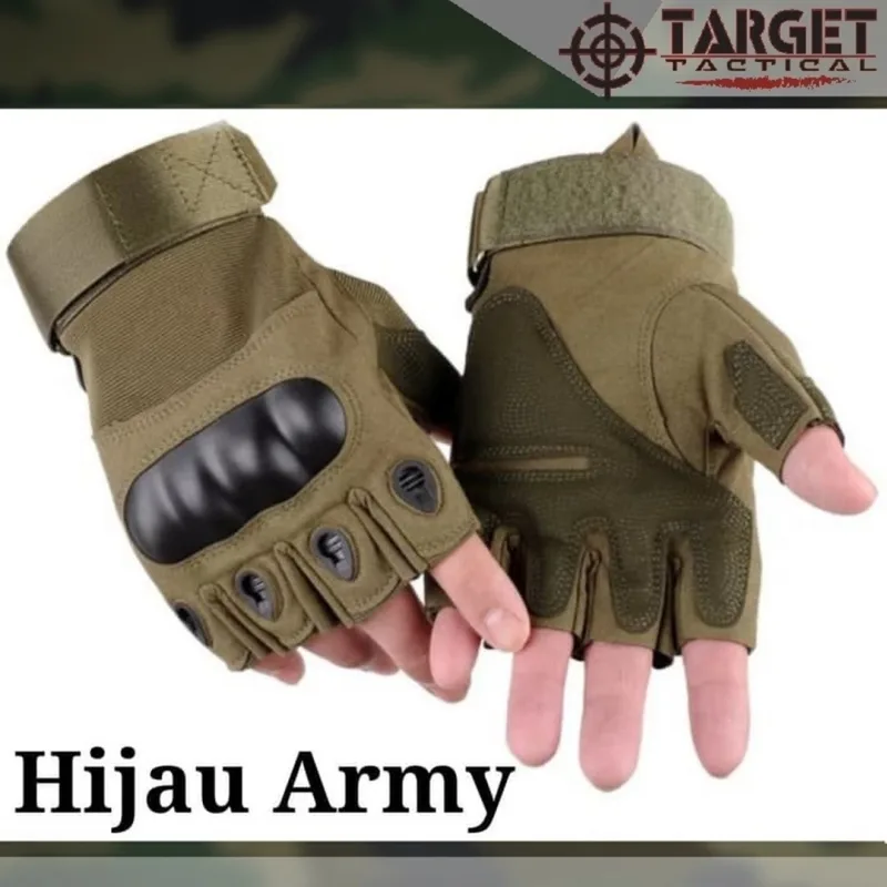 Sarung Tangan Tactical Oakley Half - Hijau Army
